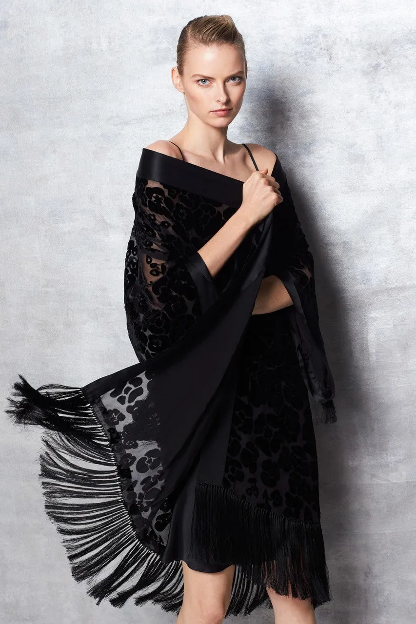 Oriental Poppy Burnout Robe