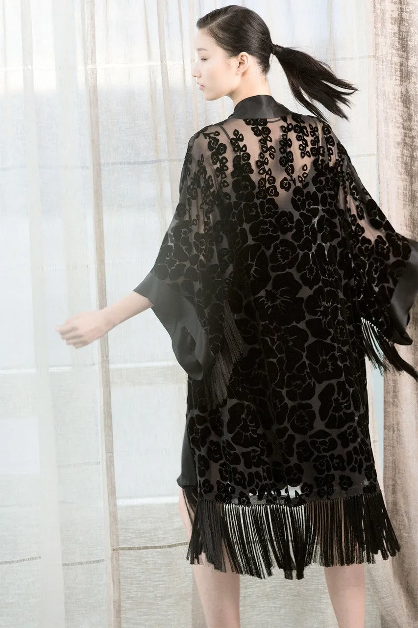 Oriental Poppy Burnout Robe