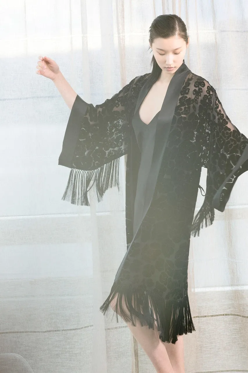 Oriental Poppy Burnout Robe